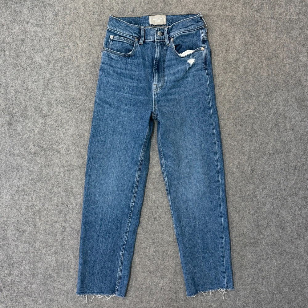 Everlane Medium Wash Blue Denim The Way High Organic Cotton Jean Women's Size 25